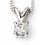 D264c - Superb necklace diamond solitaire white Gold 375/1000