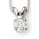 My-jewelry - D265c - Superb necklace diamond solitaire white Gold 375/1000