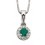 My-jewelry - D875c - Stunning necklace emerald and diamond white Gold 375/1000