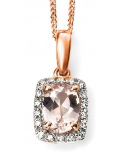 My-jewelry - D997 - Necklace morganite and diamond rose Gold 375/1000