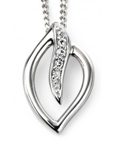 My-jewelry - D2017c - diamond Necklace in white Gold 375/1000