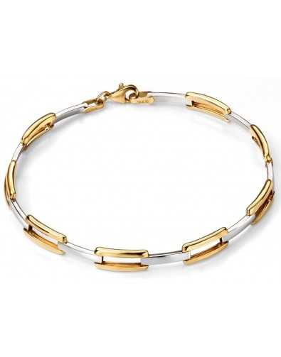 My-jewelry - D427 - trend Bracelet white Gold and Gold 375/1000