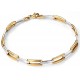 My-jewelry - D427 - trend Bracelet white Gold and Gold 375/1000