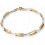 My-jewelry - D427 - trend Bracelet white Gold and Gold 375/1000