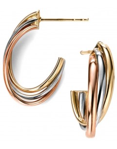 My-jewelry - D2010 - earring, white Gold and pink Gold, Gold 375/1000