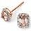 My-jewelry - D2062 - earring morganite and diamond rose Gold 375/1000