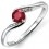 My-jewelry - D469 - Ring Ruby and Diamond 0,02 carat gold 375/1000