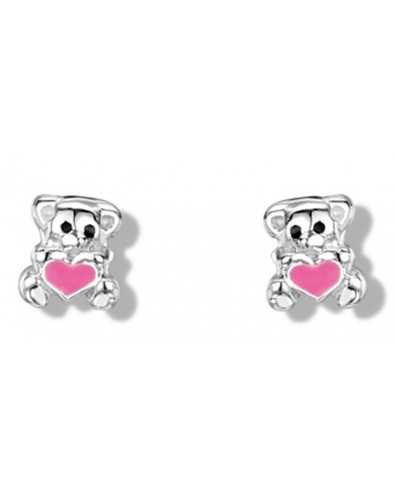 My-jewelry - DC128e - earring teddy bear in 925/1000 silver