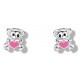 My-jewelry - DC128e - earring teddy bear in 925/1000 silver