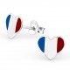 My-jewelry - H13272 - earring the heart of France in 925/1000 silver