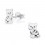 My-jewelry - H2034 - earring small white tiger in 925/1000 silver