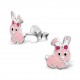 my-jewelry - H2308 - earring small pink bunny in 925/1000 silver