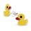 My-jewelry - H3729 - earring small yellow duck in 925/1000 silver