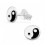 My-jewelry - H21533 - earring yin and yang in 925/1000 silver