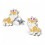 My-jewelry - H22485 - earring lovely cat in 925/1000 silver