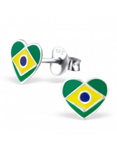 My-jewelry - H23427 - earring heart of Brazil, in 925/1000 silver