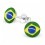 My-jewelry - H24460 - earring in the colors of brazil in 925/1000 silver