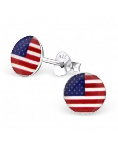 My-jewelry - H24461 - earring the colors of the united states in 925/1000 silver