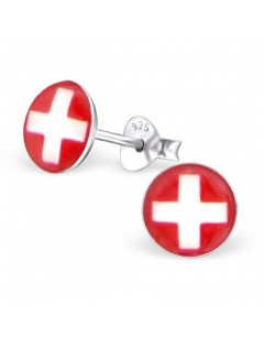 My-jewelry - H24463 - earring the colours of Switzerland in 925/1000 silver