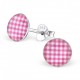 My-jewelry - H24469 - earring diamonds rose in 925/1000 silver