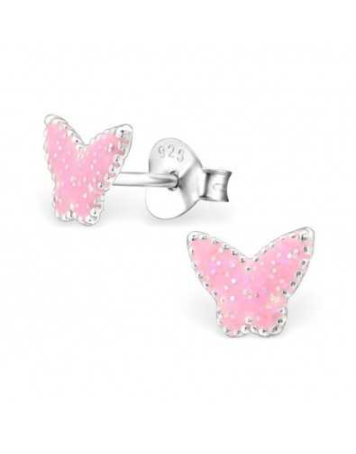 My-jewelry - H26291 - earring pink butterfly in 925/1000 silver