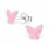 My-jewelry - H26291 - earring pink butterfly in 925/1000 silver