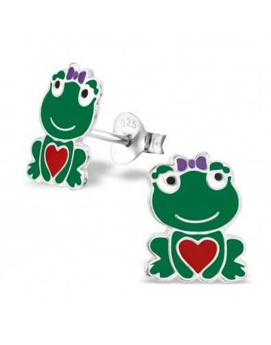 My-jewelry - H26497 - earring the heart of frog in 925/1000 silver