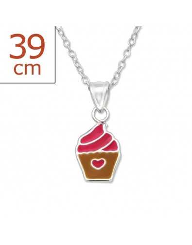 My-jewelry - H28729 - Pretty necklace cupcake in 925/1000 silver