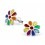 My-jewelry - H11752 - earring-flower-rainbow in 925/1000 silver