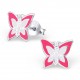 My-jewelry - H10391 - earring pink butterfly in 925/1000 silver