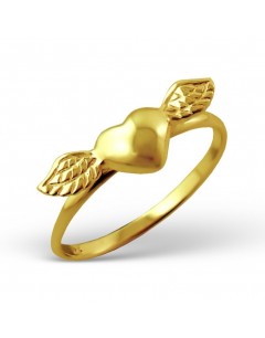 My-jewelry - H4581 - Ring heart winged gold-plated in 925/1000 silver