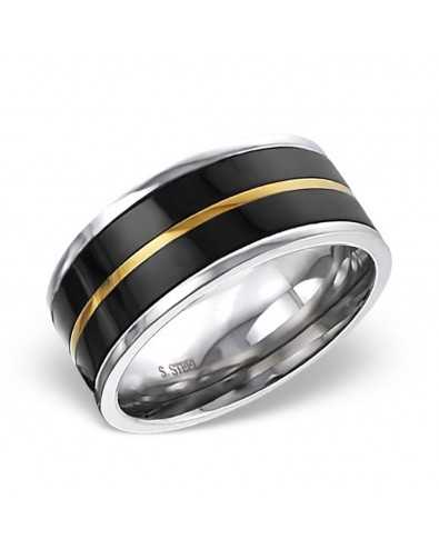 my-jewelry - H17019 - Ring class Gold plated stainless steel