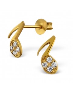 my-jewelry - H14983 - earring chic gold-tone 925/1000 silver