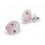 My-jewelry - H196 - earring yin and yang pink in 925/1000 silver