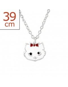 My-jewelry - H29841 - Collar white cat in 925/1000 silver