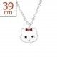 My-jewelry - H29841 - Collar white cat in 925/1000 silver