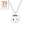 My-jewelry - H29841 - Collar white cat in 925/1000 silver