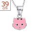 My-jewelry - H20347 - Collar cat pink in 925/1000 silver