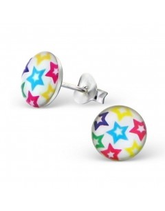 My-jewelry - H19693 - earring-star multicolor 925/1000 silver