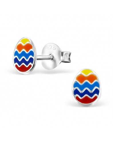 My-jewelry - H21710 - earring egg multicolor 925/1000 silver