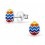 My-jewelry - H21710 - earring egg multicolor 925/1000 silver