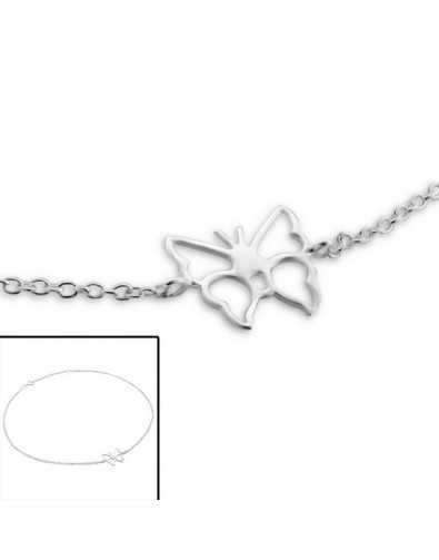 My-jewelry - H3742 - Chain ankle butterfly in 925/1000 silver