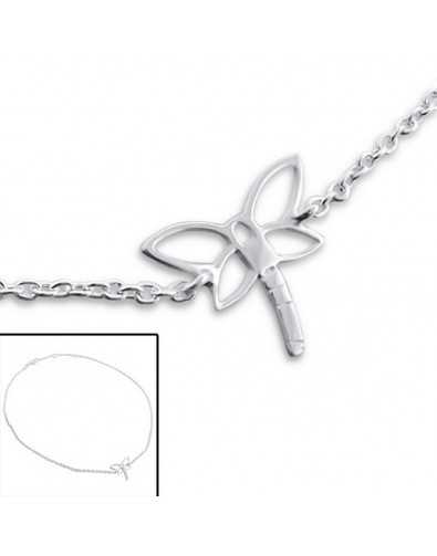 My-jewelry - H3745 - Chain ankle dragonfly in 925/1000 silver