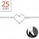 My-jewelry - H3748 - Chain ankle heart in 925/1000 silver