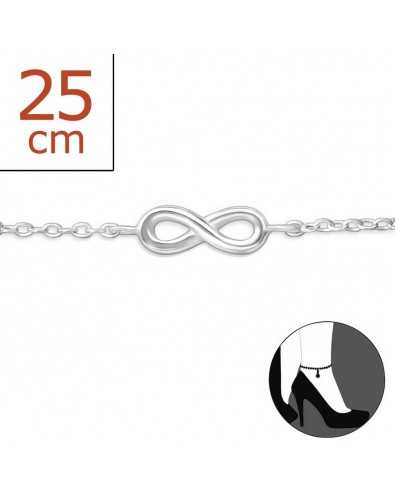 My-jewelry - H5892 - Chain ankle infinity in 925/1000 silver