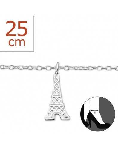 My-jewelry - H235z - Chain ankle eiffel tower in 925/1000 silver