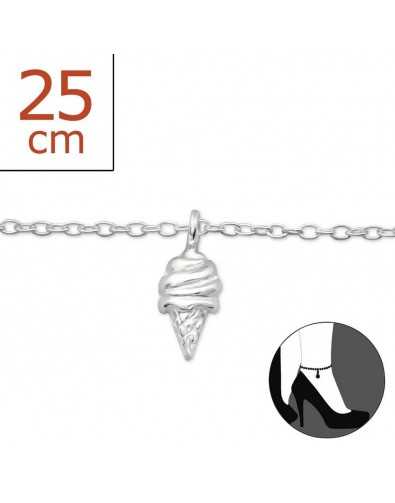 My-jewelry - H1902z - Chain ankle Ice in 925/1000 silver