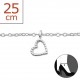 My-jewelry - H6158z - Chain ankle heart in 925/1000 silver