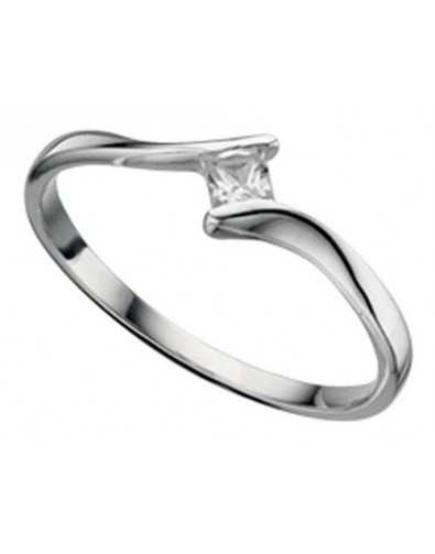 Ring solitaire in 925/1000 silver