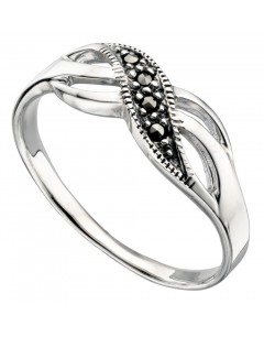 Chic ring marcassite in 925/1000 silver